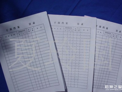 干部檔案盒 B5干部檔案目錄紙13630892913