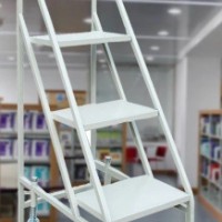 固迪安圖書館檔案室專用梯 高品質耐用多功能登高梯 二三四步書梯