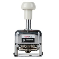 deli得力7508八位自動(dòng)號碼機(jī) 日期頁碼打碼機(jī)標(biāo)碼機(jī)財(cái)務(wù)用品