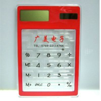 定制廣告計算器 訂做超薄透明太陽能觸摸屏計算器 辦公禮品印logo