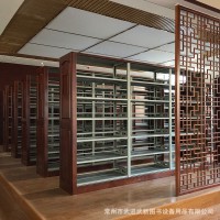 廠家直銷 鋼木書架 鋼制架體實木護板雙面復柱圖書館書架 可定制